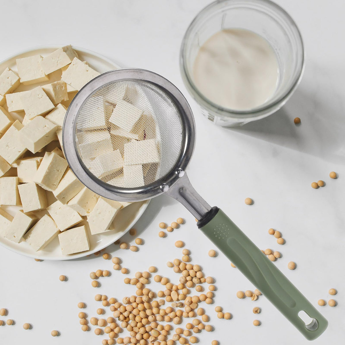Stainless Steel Food Mesh Strainer with Handle M6216
