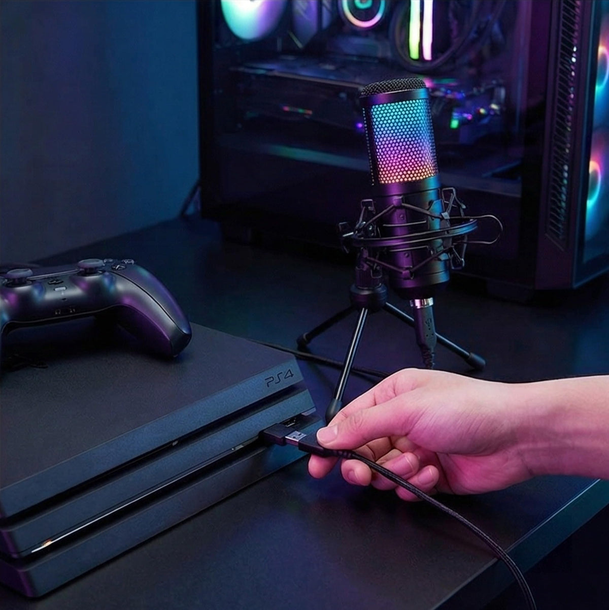USB Condenser Gaming Mic with Shock Mount B510
