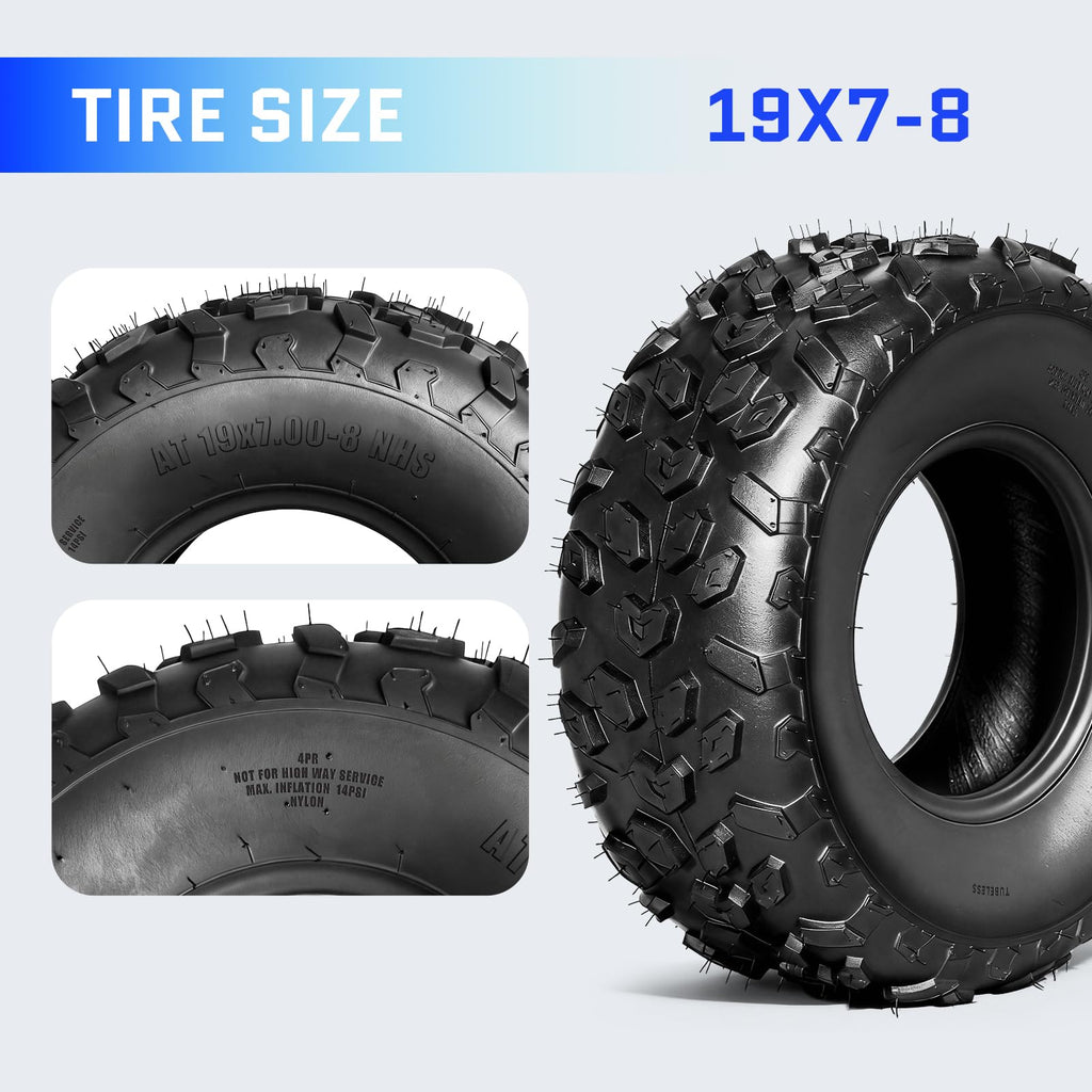 Set of 2 19x7-8 ATV/UTV Tires O873302