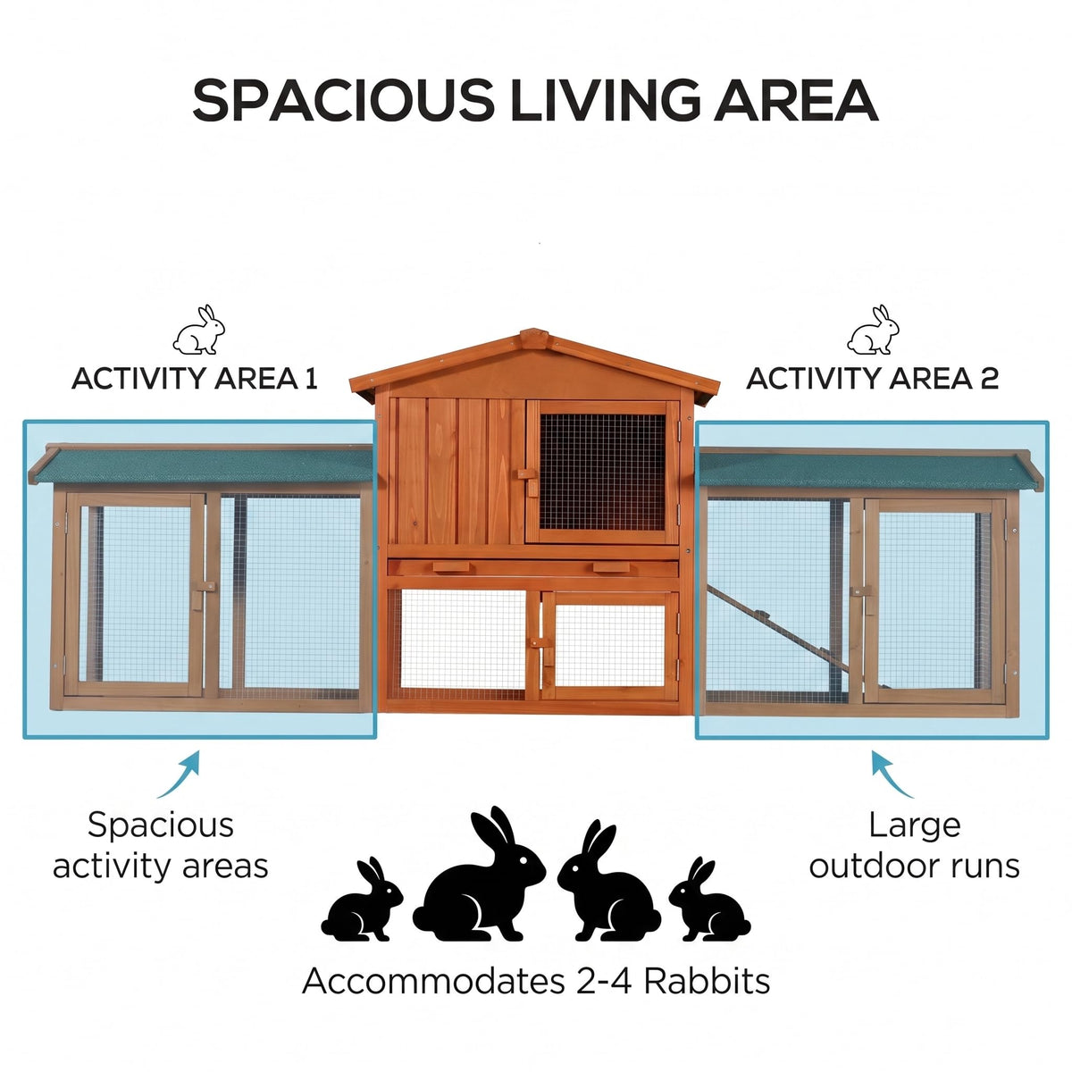 86" Extra Large Rabbit Cage Z639