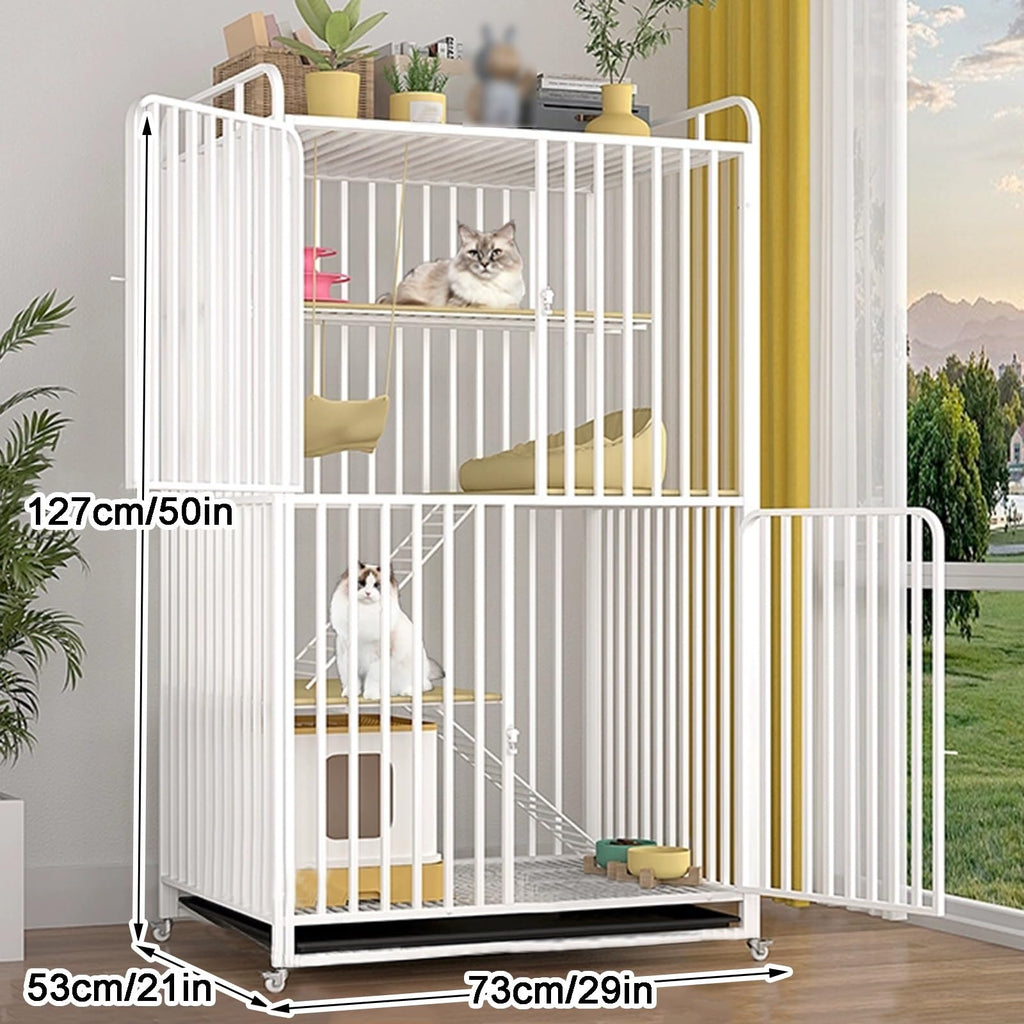 High Carbon Steel 4-Tier Cat Kennel L71127