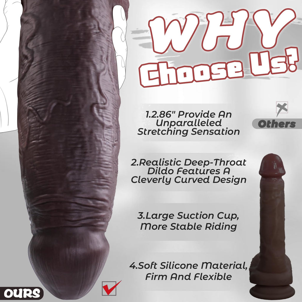 12 inch Black Silicone Dildo E891870