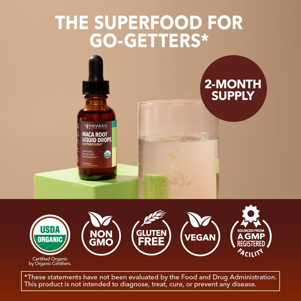 Organic Maca Root Liquid Unflavored 1fl oz V7369