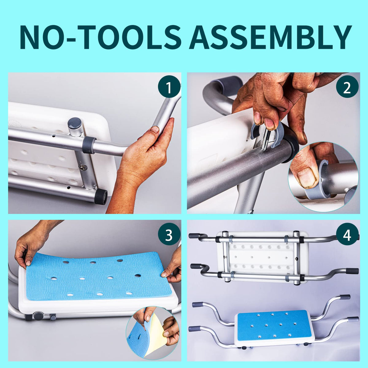 Heavy Duty Aluminum Alloy Bath Bench Seat M47942