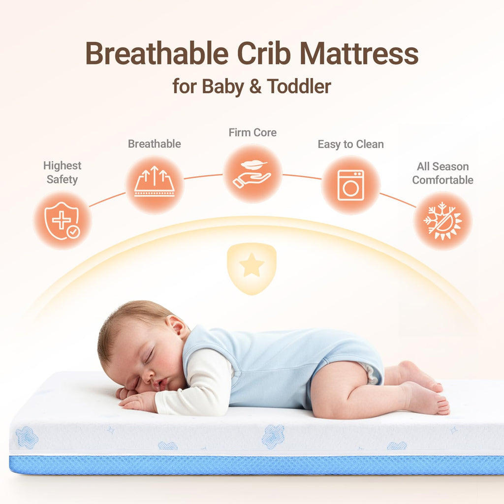 Mini Crib Mattress, 38" x 24" Dual-Sided F701467