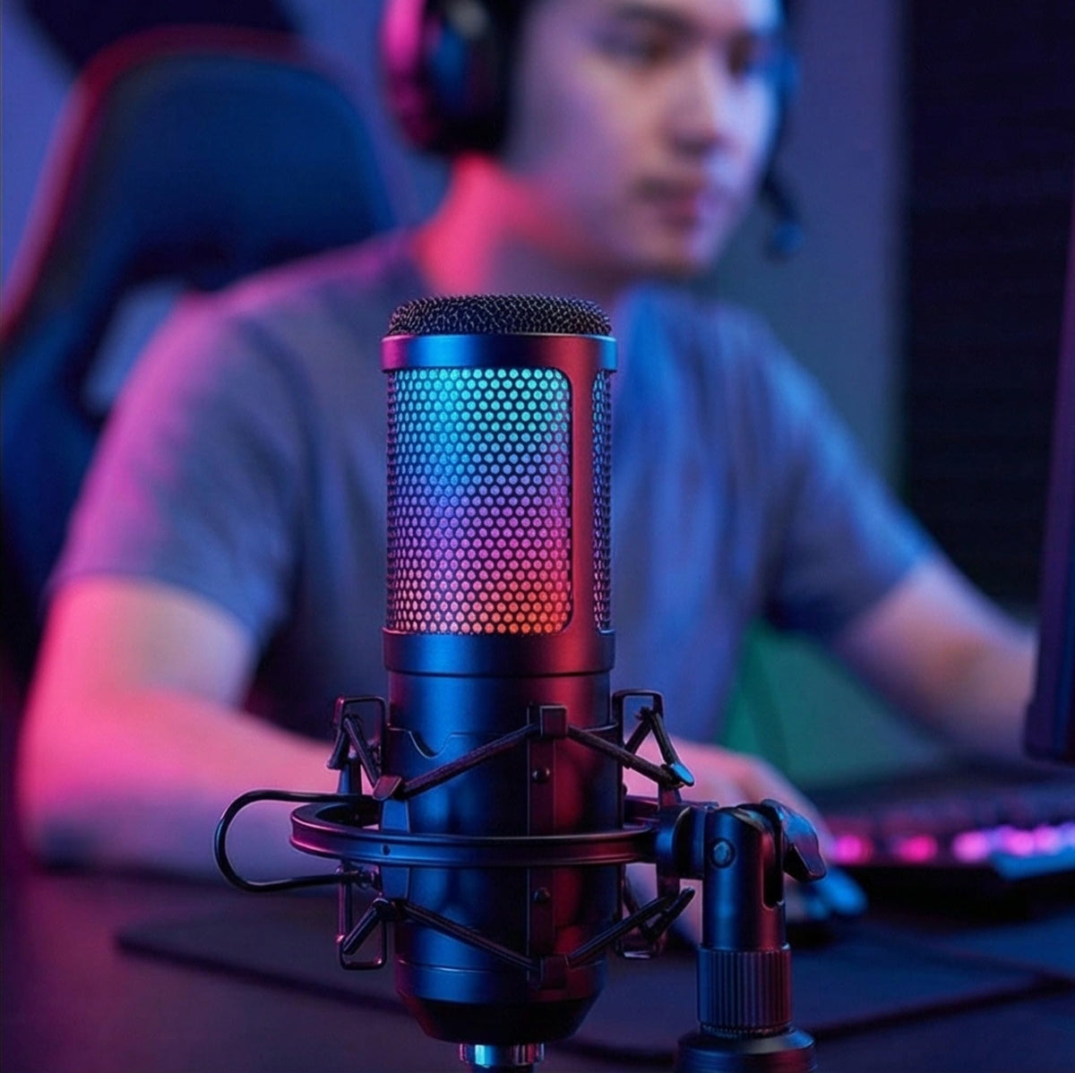 USB Condenser Gaming Mic with Shock Mount B510