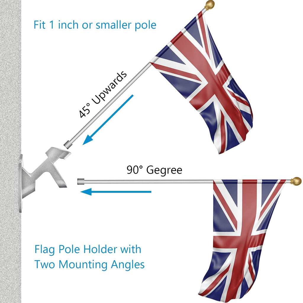 Heavy Duty Aluminum Flag Pole Holder 1" Inner Diameter Z9575
