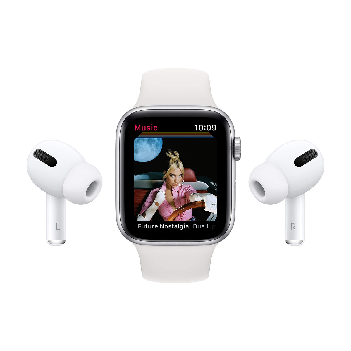 Silver Aluminum Case with White Sport Band Smartwatch Y5622