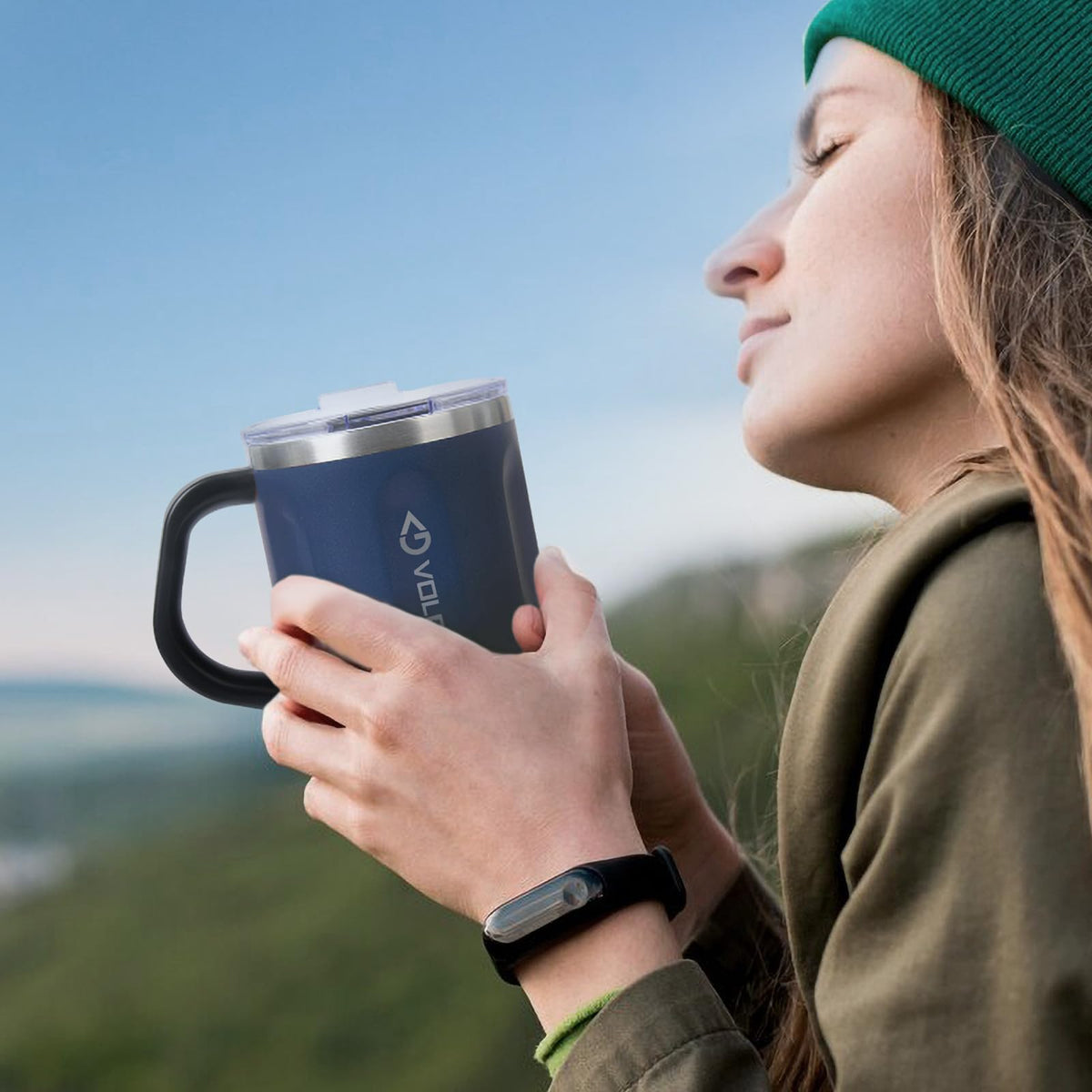 16 oz Stainless Steel Insulated Travel Mug Tumbler L40577
