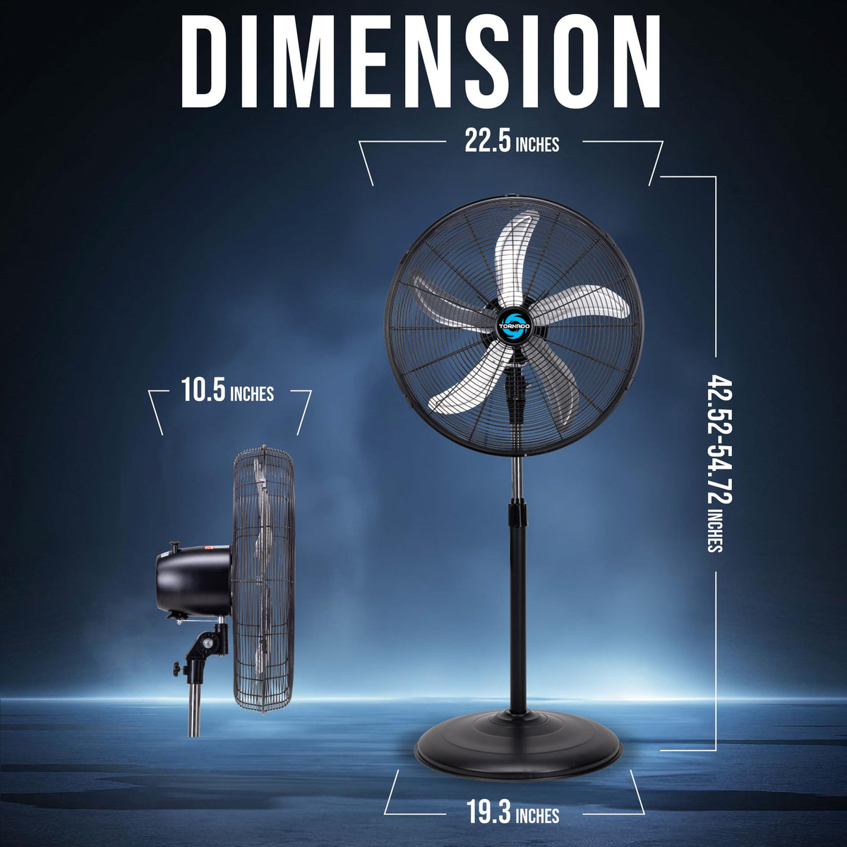 20” Oscillating Pedestal Fan, 3-Speed L740