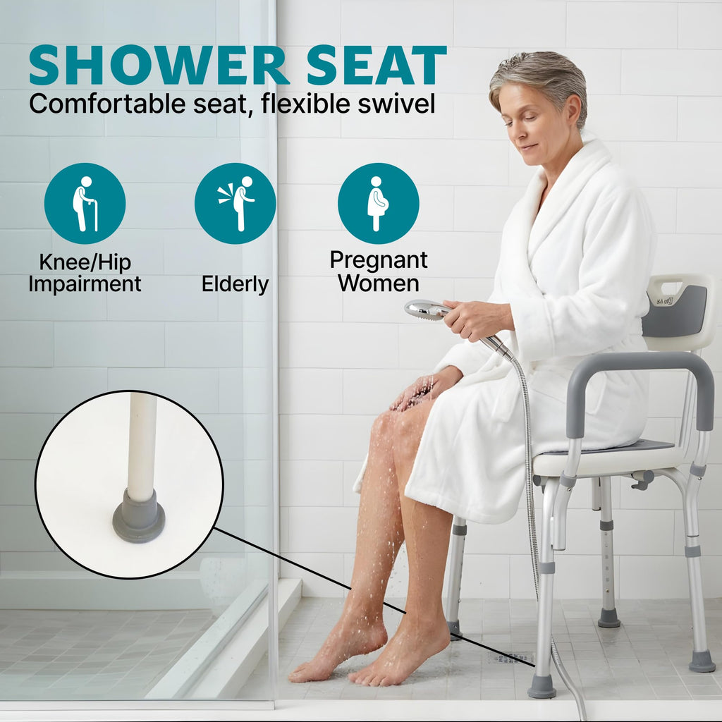 Shower Chair, 6-Height Adjustable, 400 lbs W532