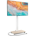 White Rolling TV Stand for 32-75 Inch TVs W777907