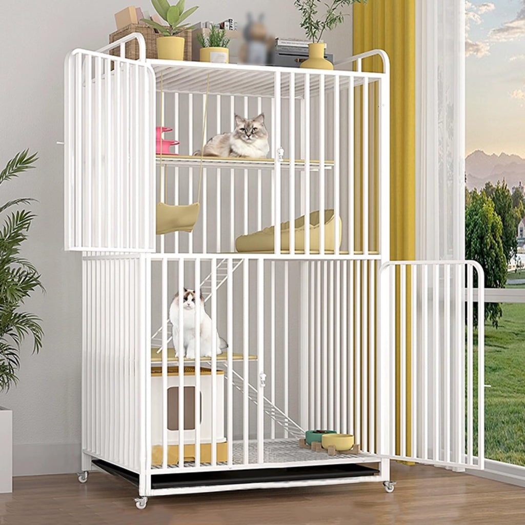 High Carbon Steel 4-Tier Cat Kennel L71127