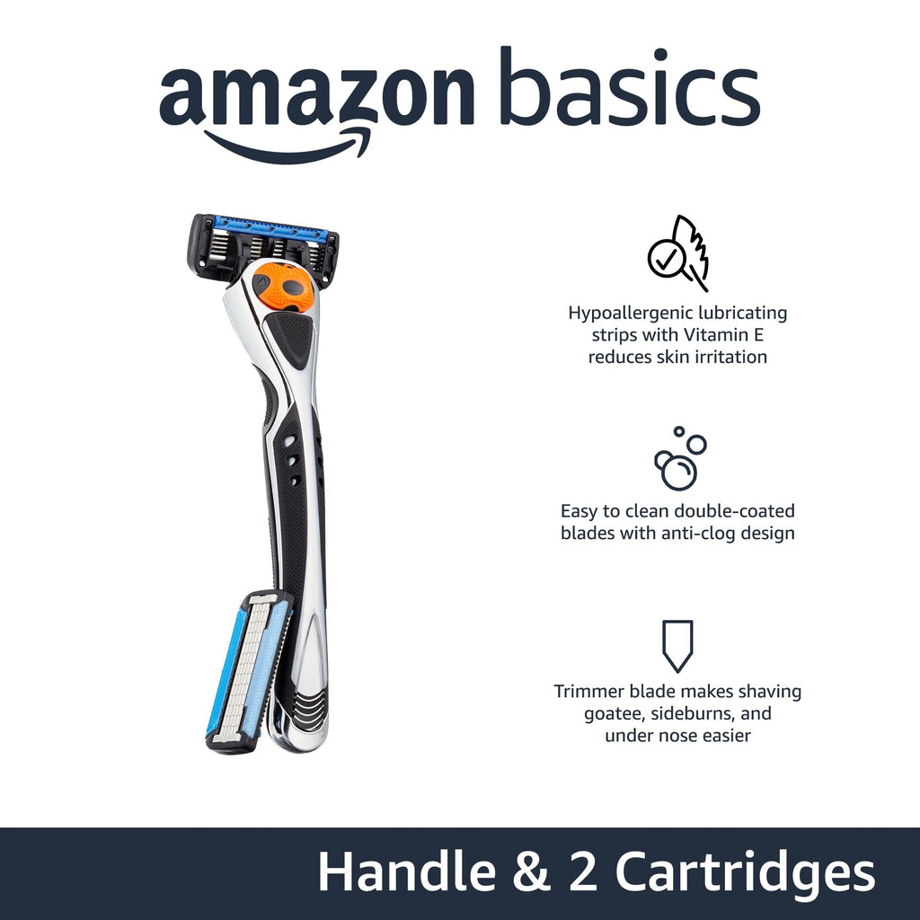 5-Blade Razor with Beard Trimmer and 2 Cartridges M3333
