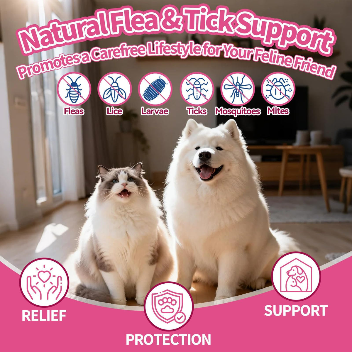 Flea and Tick Prevention for Cats & Dogs 60ml C639889