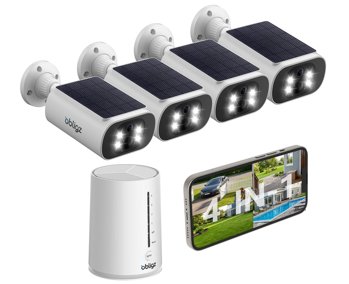 4MP Solar Security Cameras Wireless Outdoor I474