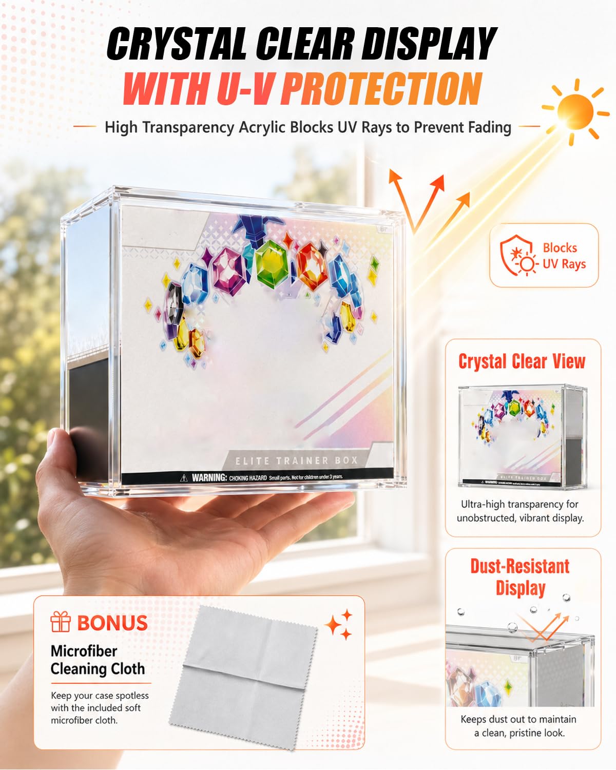 Acrylic ETB Protector Case 3 Pack K25433