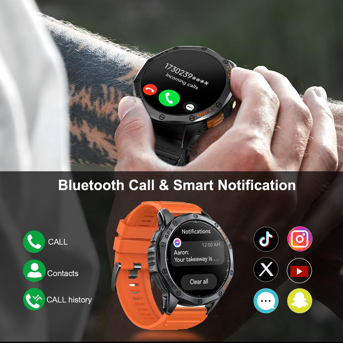 Military Smart Watch with GPS K553016