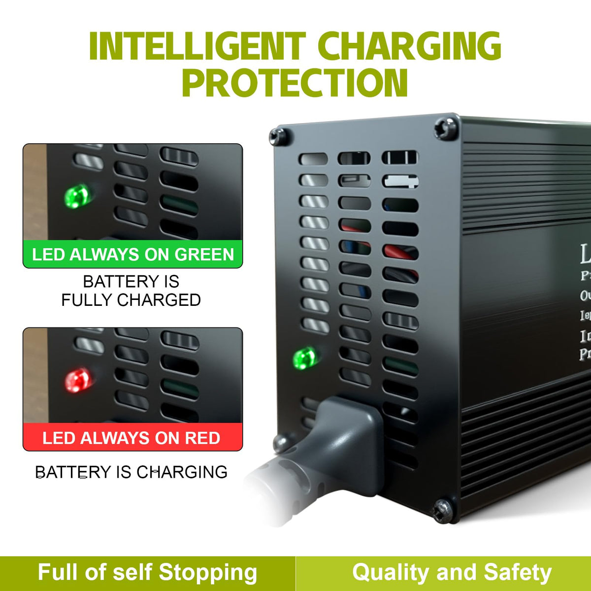 14.6V 20A LiFePO4 Battery Charger with Anderson Connector E641