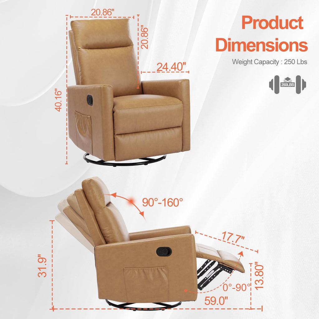 360 Swivel Rocker Recliner Chair G6366