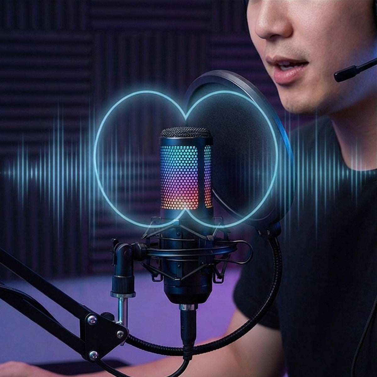 USB Condenser Gaming Mic with Shock Mount B510