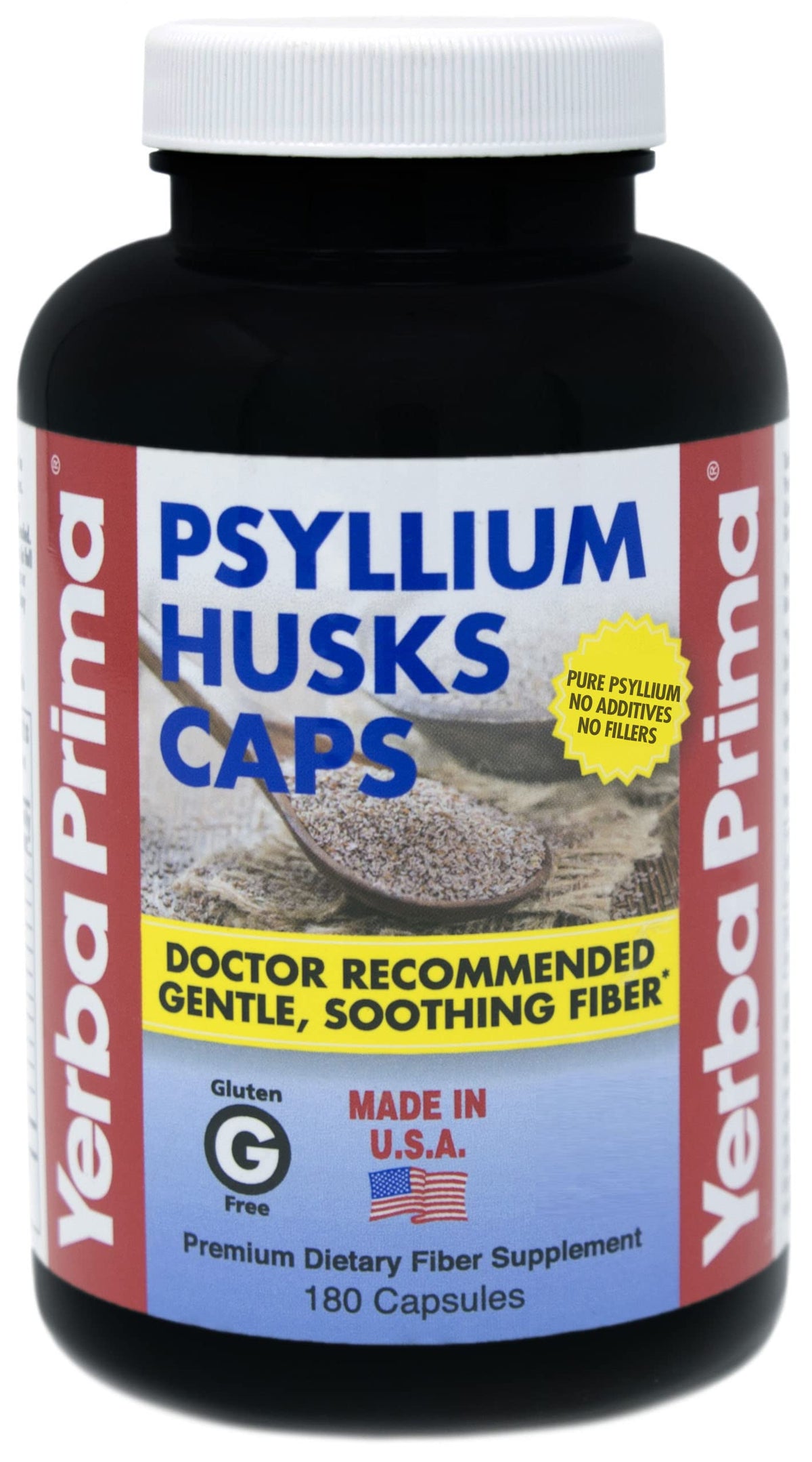 Psyllium Husks Caps Dietary Fiber 625 mg 180 Capsules K402772