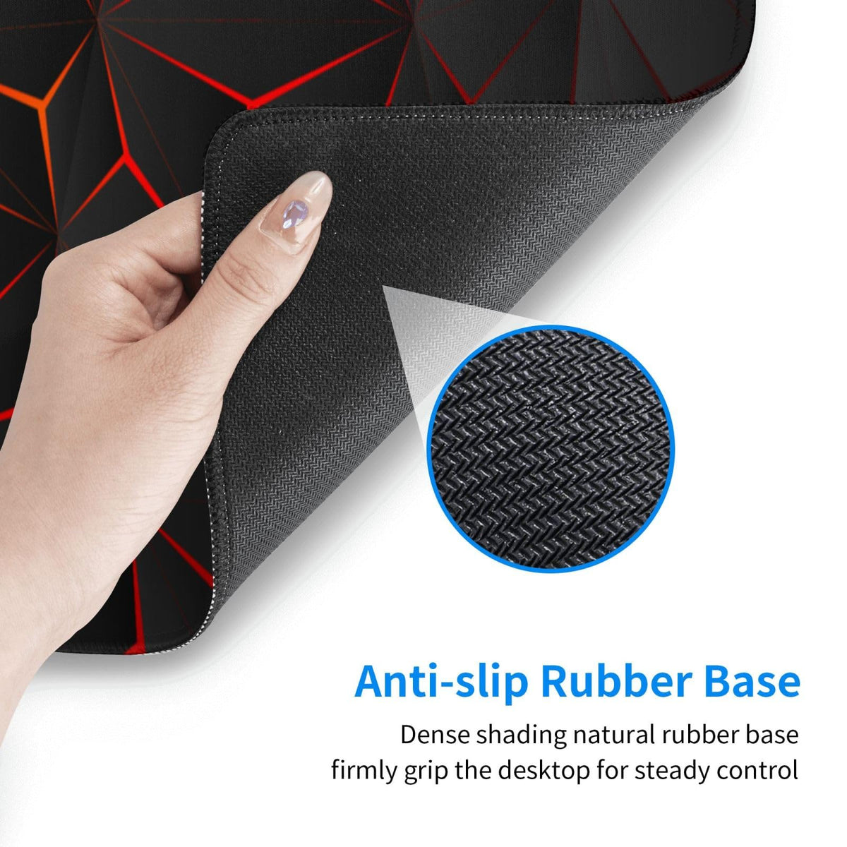Black Red Large Gaming Mouse Pad 31.5 x 12 inch P122