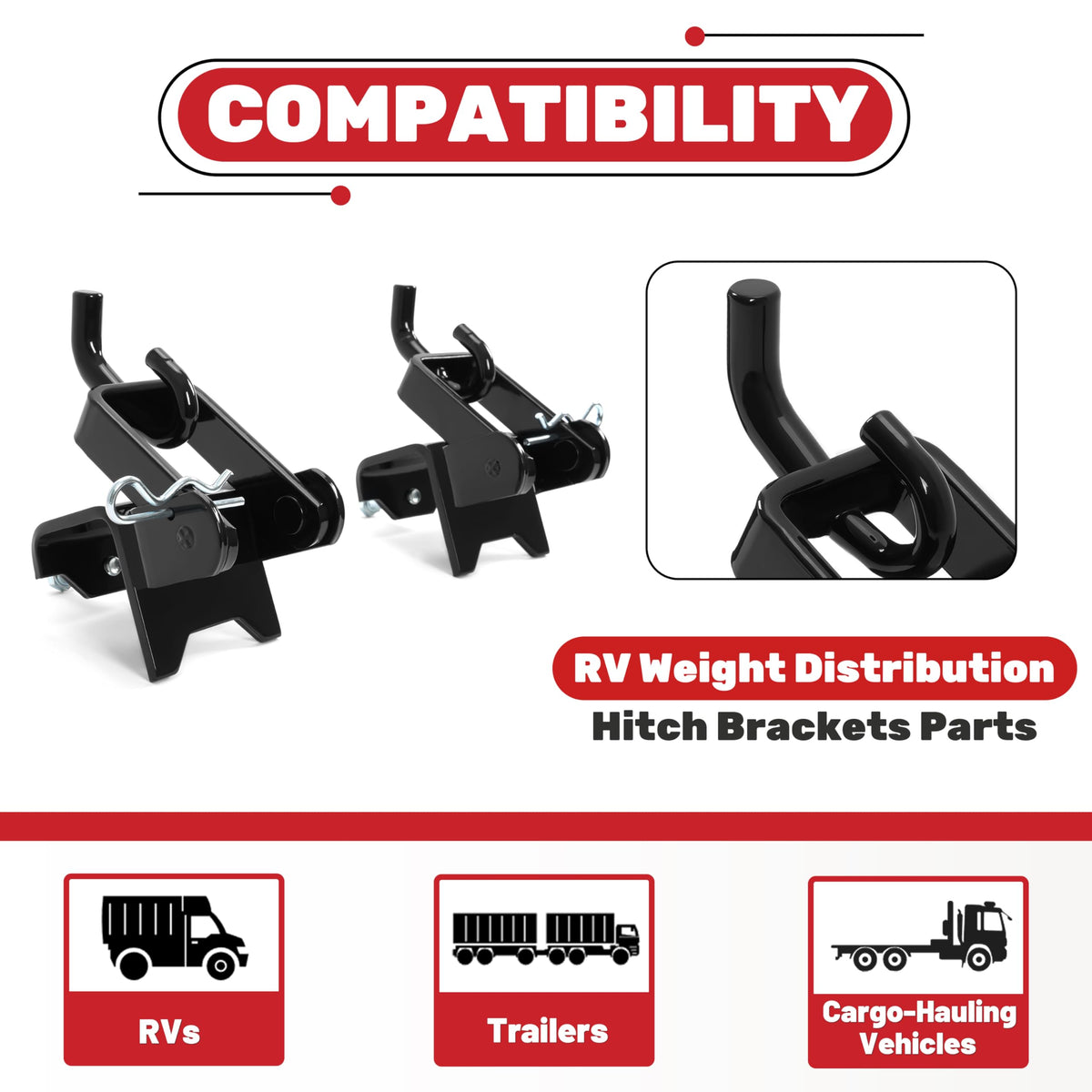 RV Weight Distribution Hitch Brackets I658