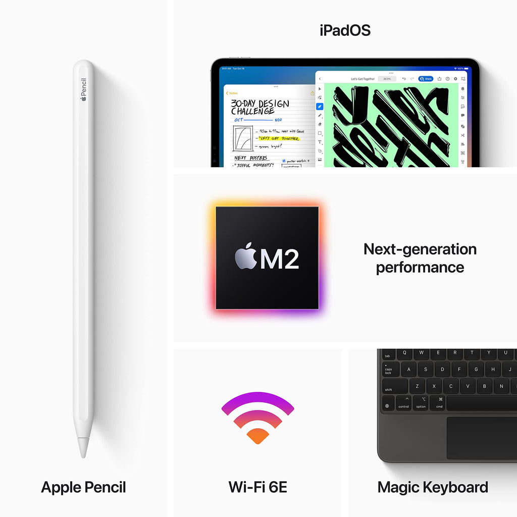 12.9-inch Tablet with M2 chip, 256GB, Wi-Fi 6E, Silver Z886110