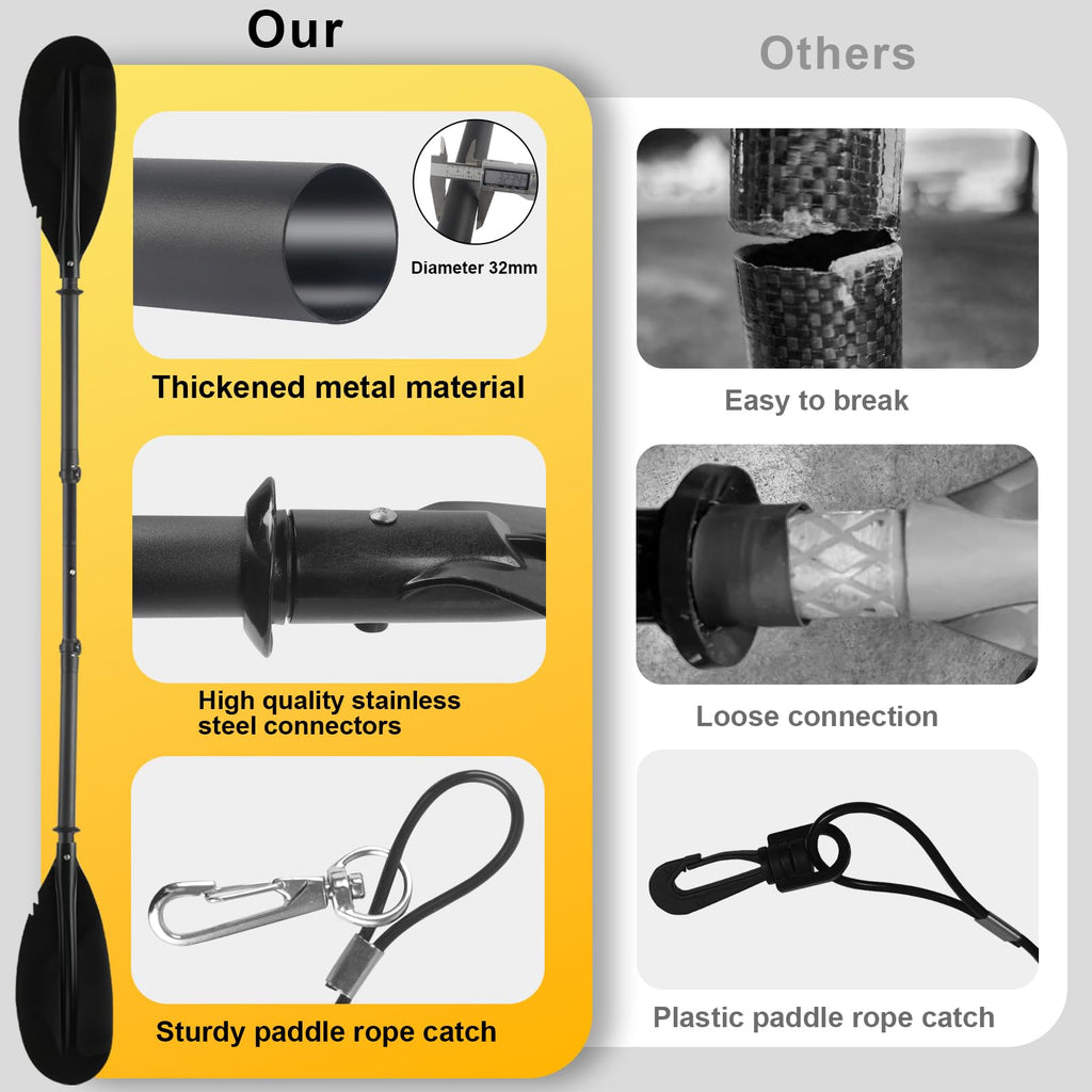 Telescopic Canoe Paddle 70inch to 95inch Black S89946