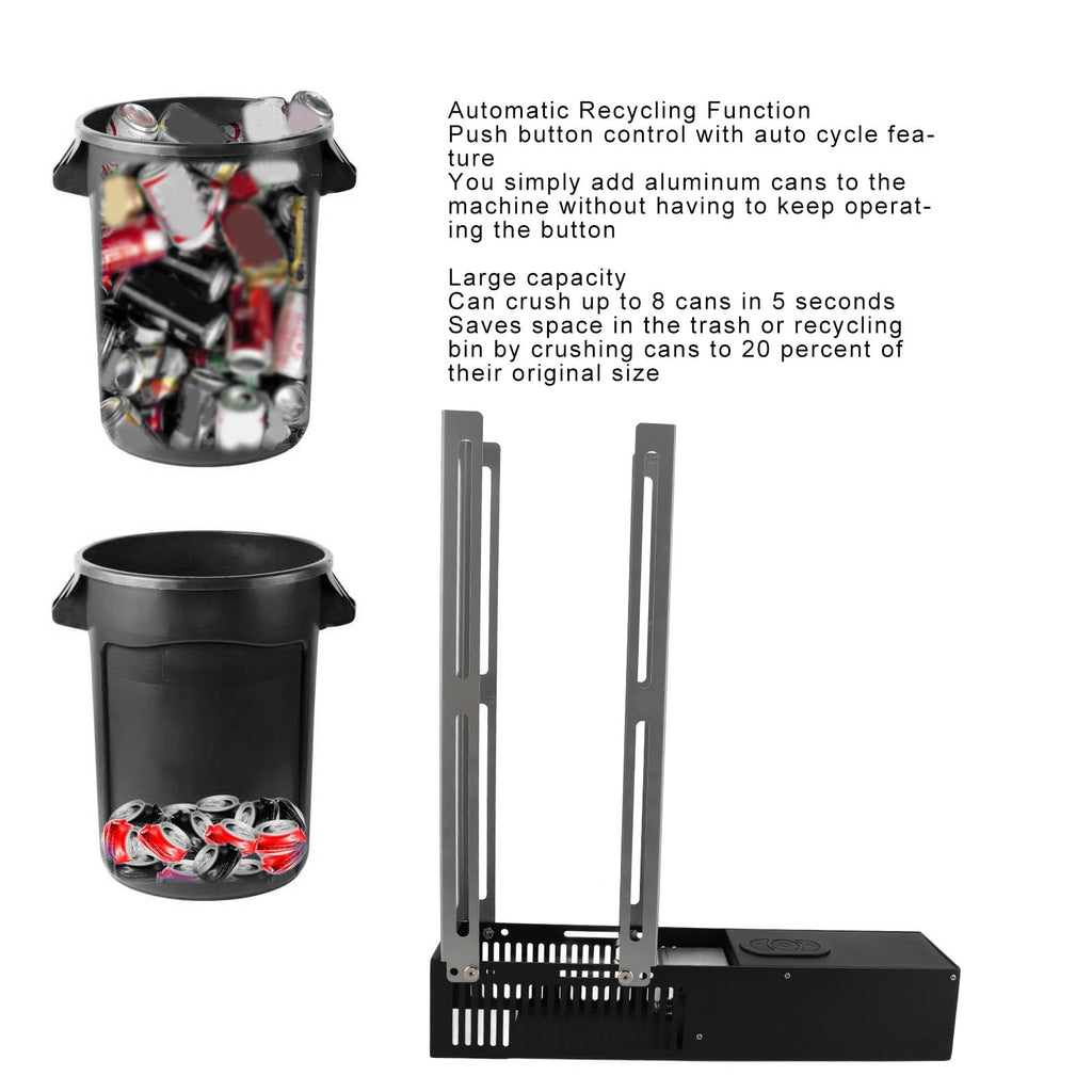 16oz & 12oz Stainless Steel Wall Mounted Can Crusher W7803