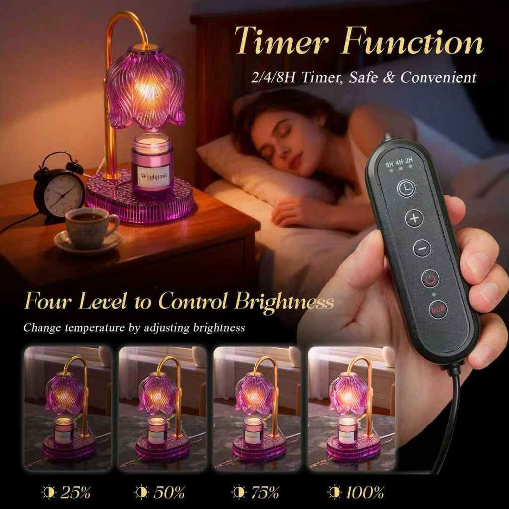 Flower Candle Warmer Lamp with Timer F502