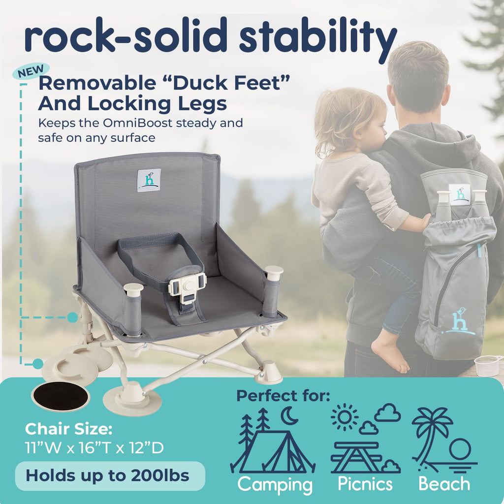 Grey Booster Seat with Tray P2687