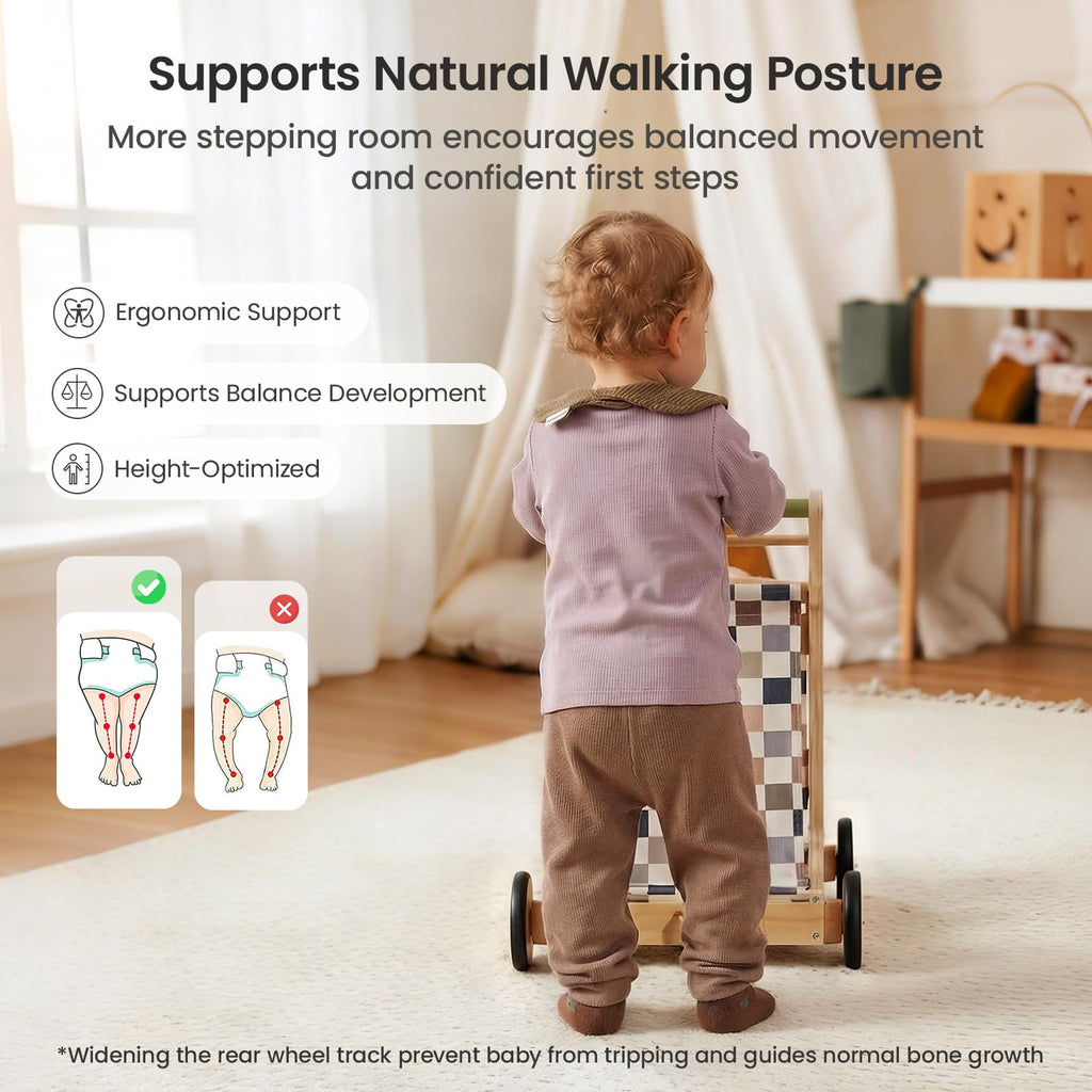 Wooden Baby Walker with Wheels X944