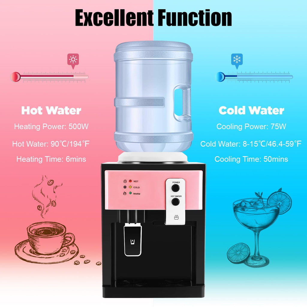 Top Loading Countertop Water Dispenser, 3 Temperature Setting S98376
