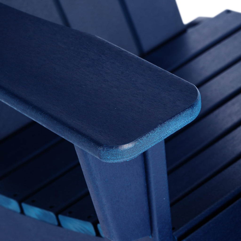 Navy Blue Poly Adirondack Chair Set of 2 W2095