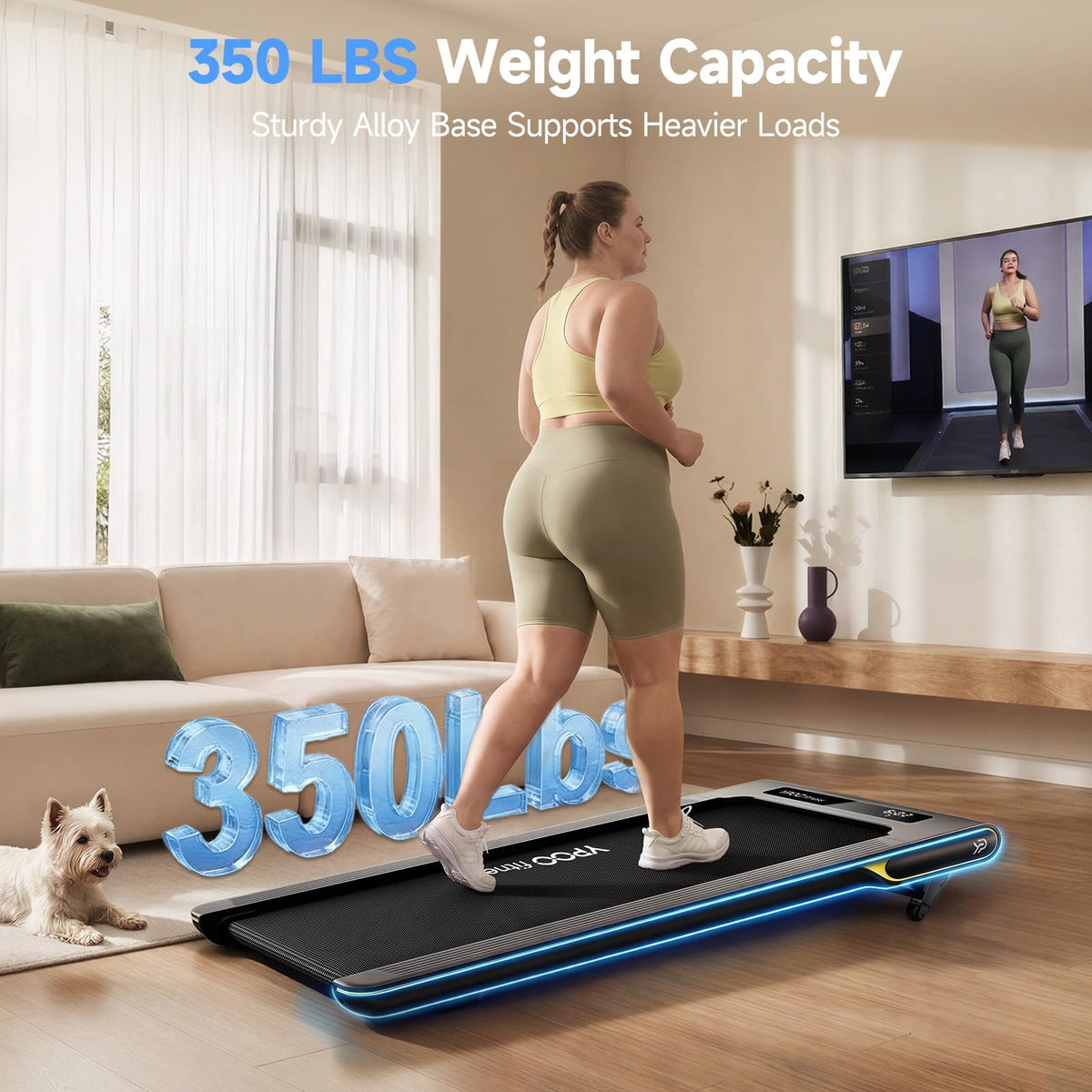 Walking Pad with 14% Incline Under Desk Treadmill A12313