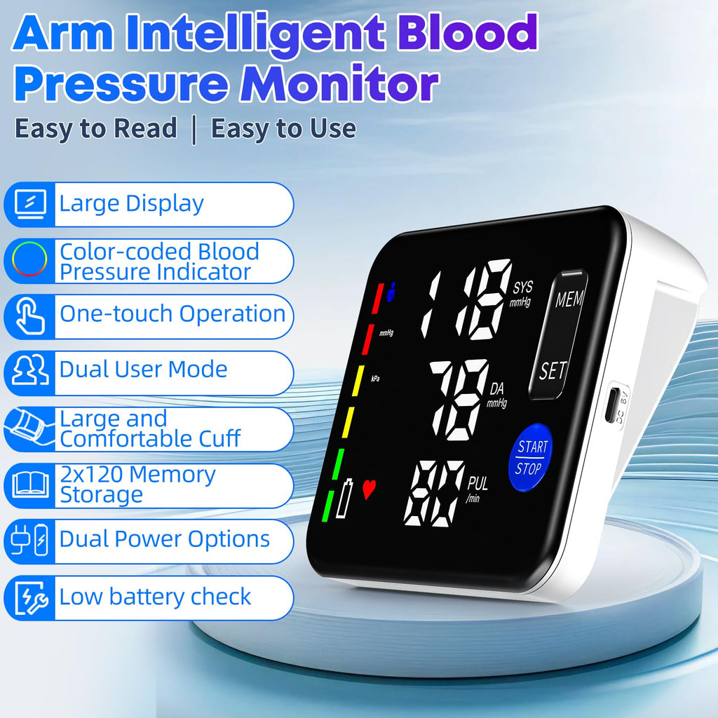 Automatic Upper Arm Blood Pressure Monitor with 2 Size Cuffs V114282