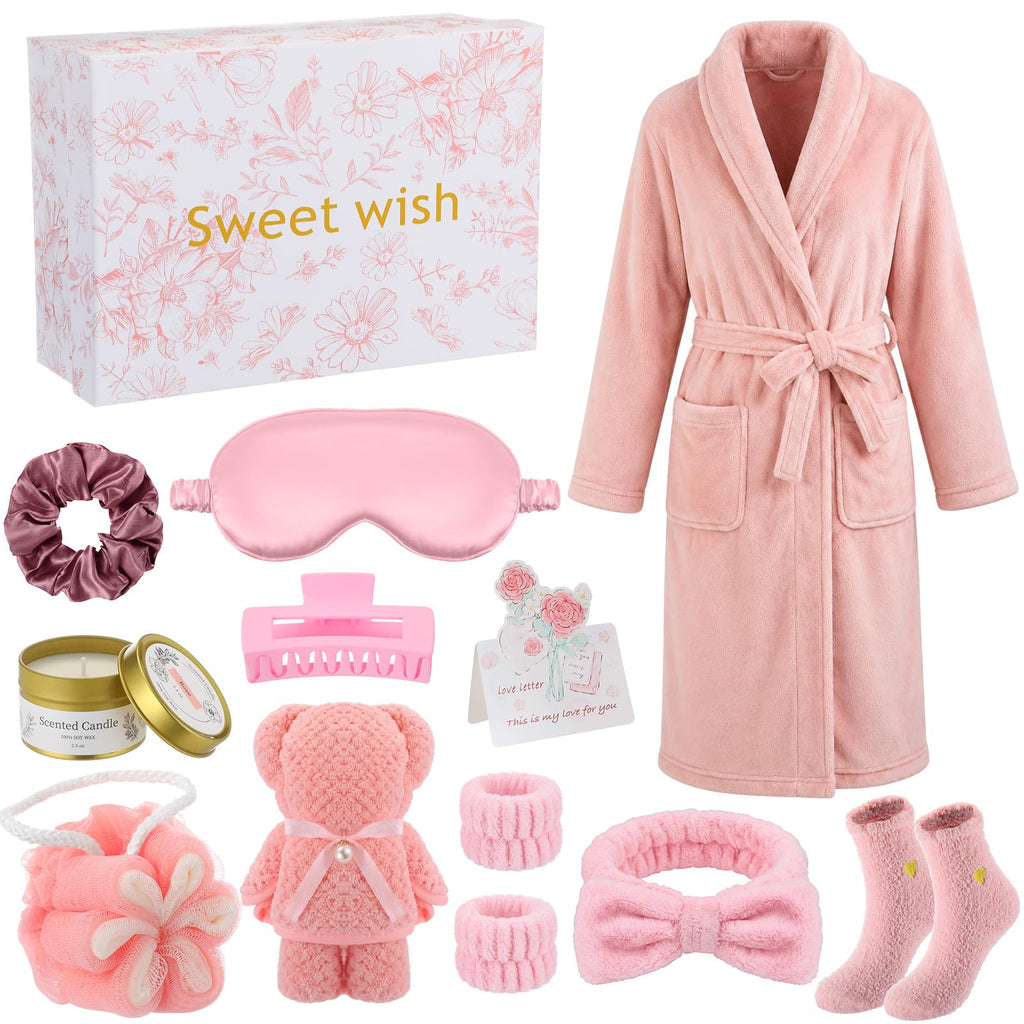 11 Pcs Pink Spa Gift Basket T14033