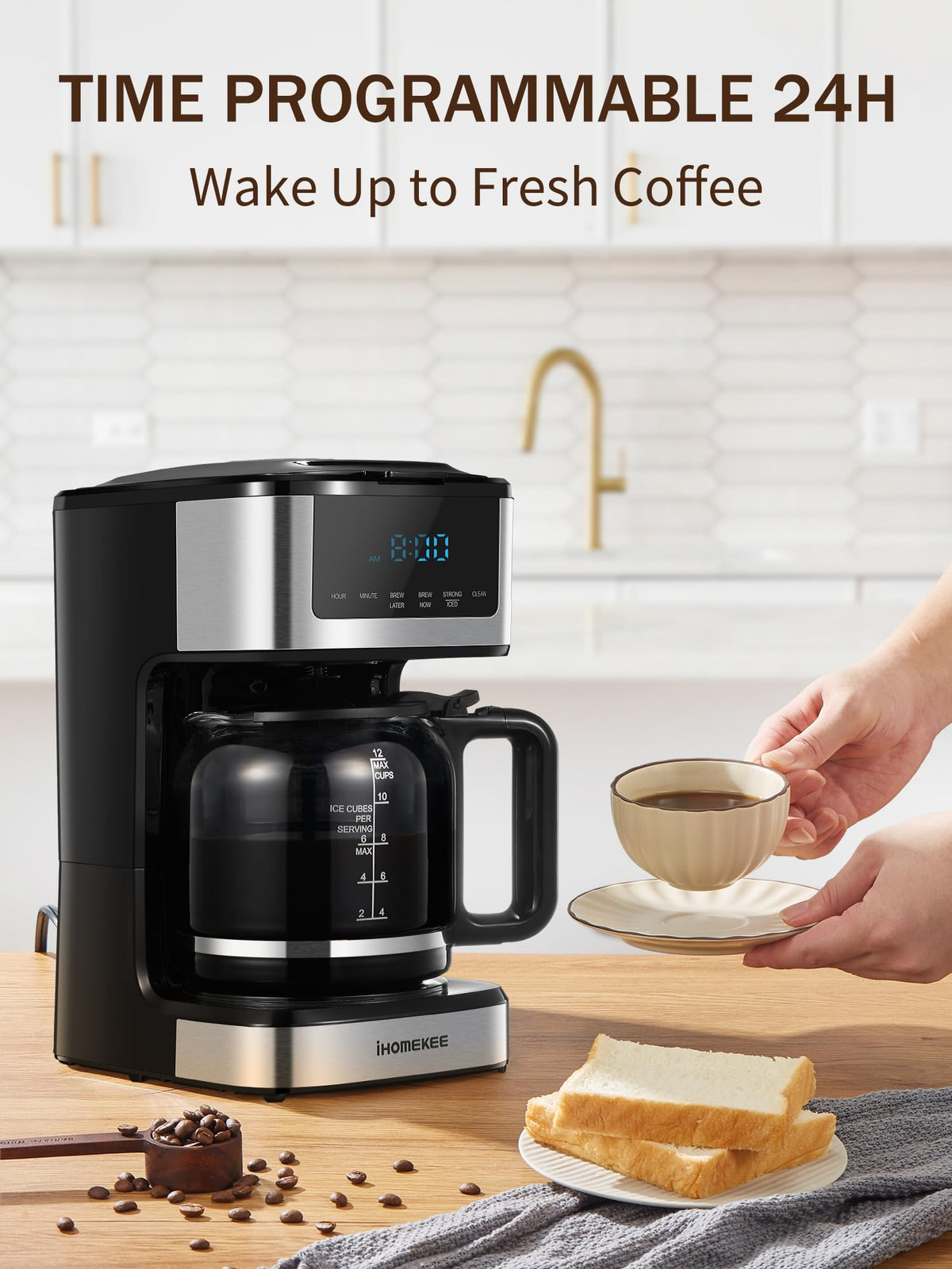 Programmable Drip Coffee Maker 12 Cup I960504