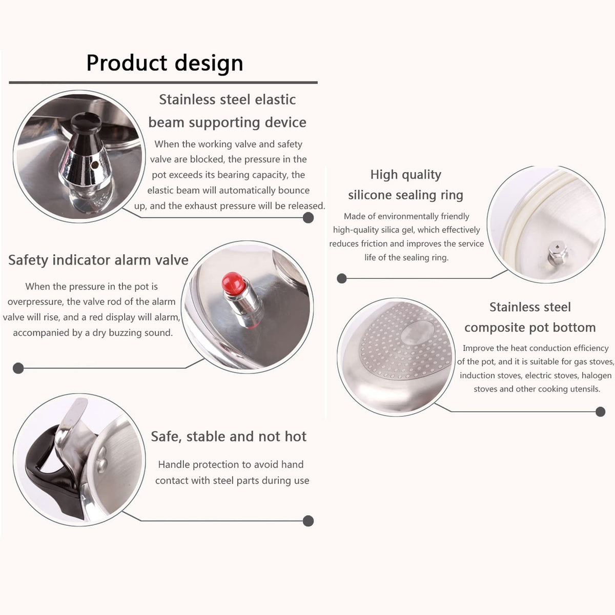 2L Aluminum Pressure Cooker J2875