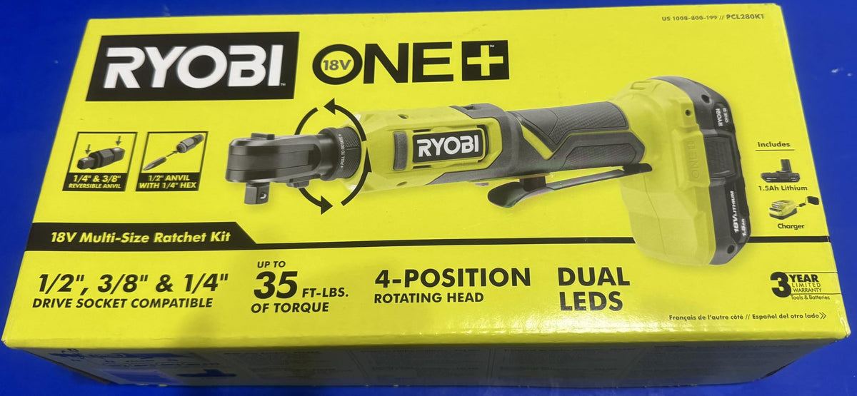 18V Cordless Ratchet Kit with Battery and Charger I48843