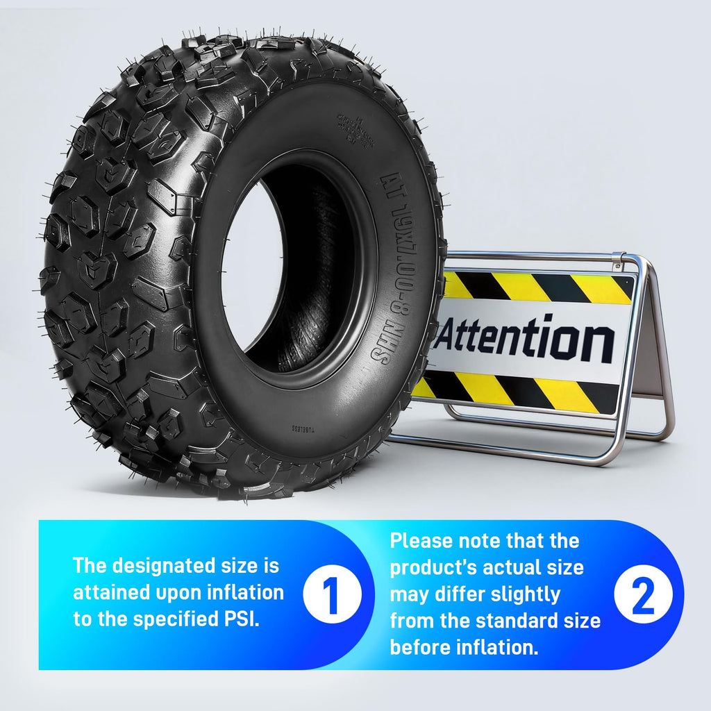 Set of 2 19x7-8 ATV/UTV Tires O873302