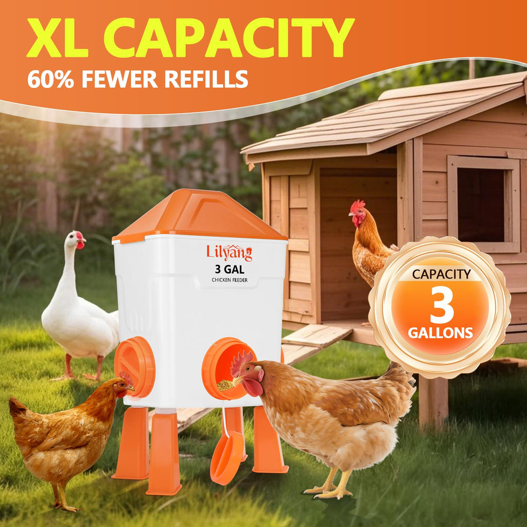 3 Gallon Automatic Chicken Waterer & Feeder Set K893054