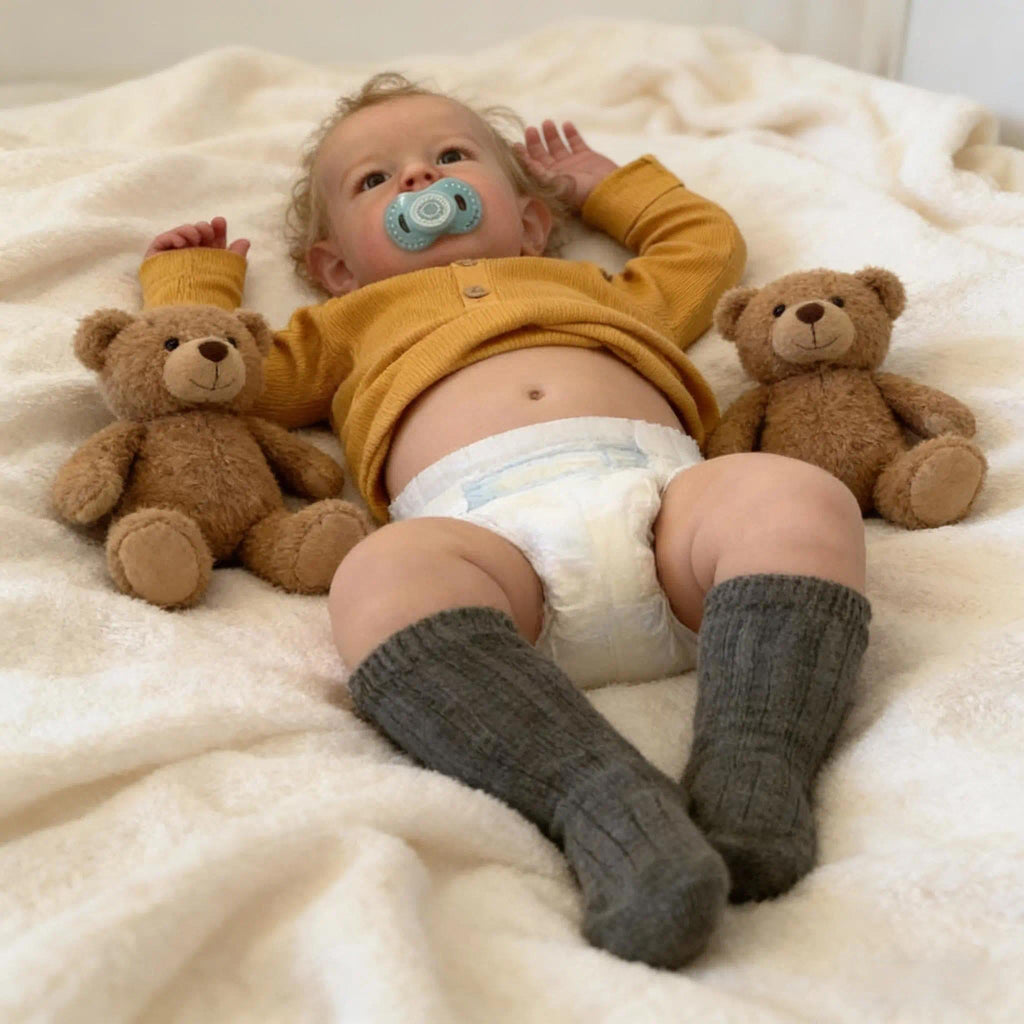20 inch Vinyl Reborn Baby Doll with Hair J461