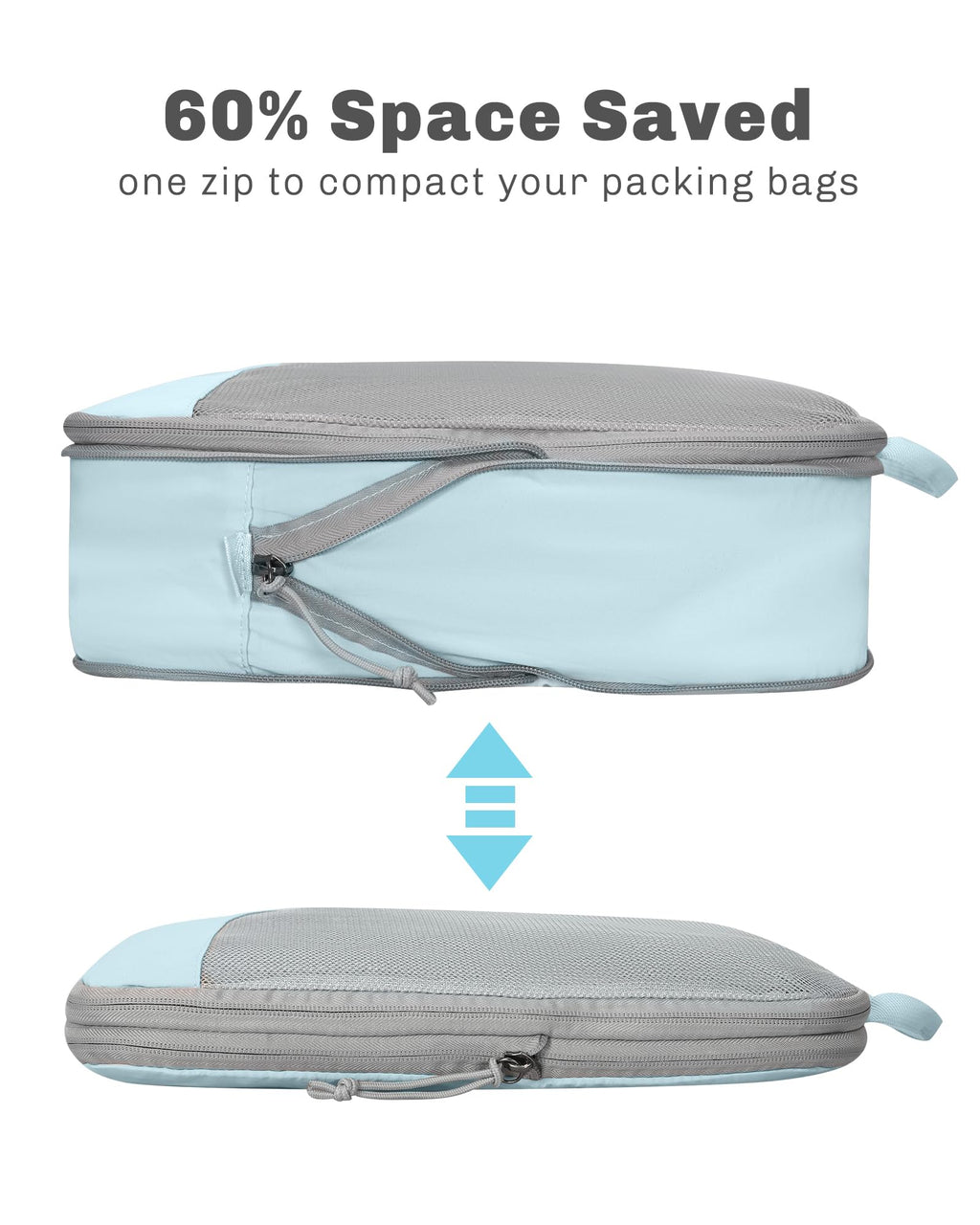 Rolling Backpack with Wheels 43L with Packing Cubes Set 6PC R24512