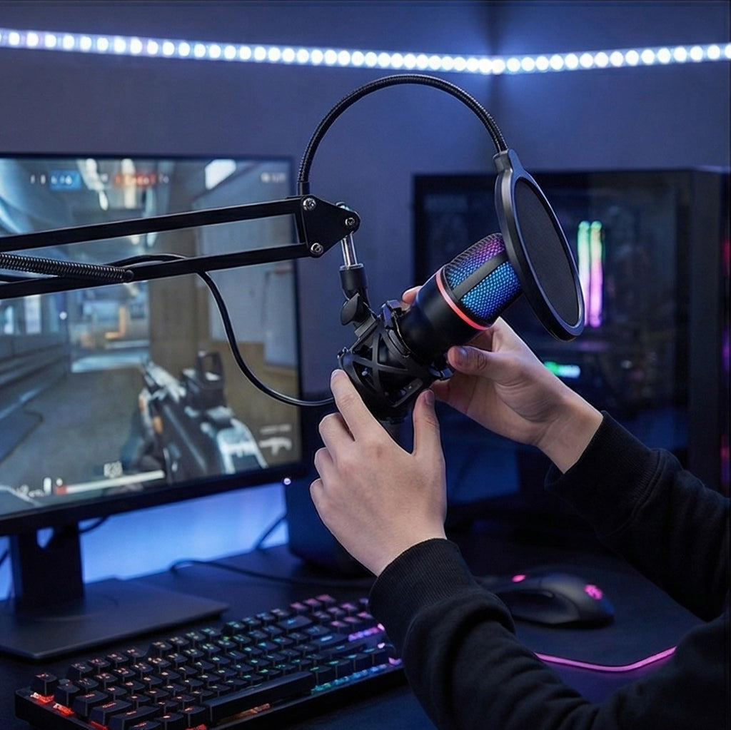 USB Condenser Gaming Mic with Shock Mount B510