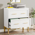 White 2 Drawer Wood File Cabinet K7890