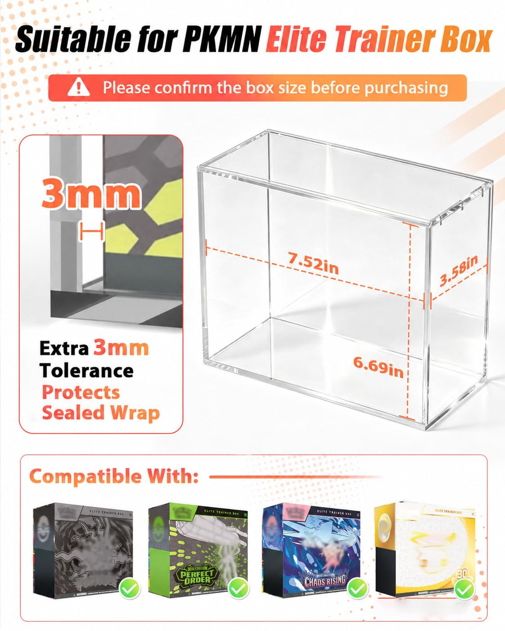 Acrylic ETB Protector Case 3 Pack K25433
