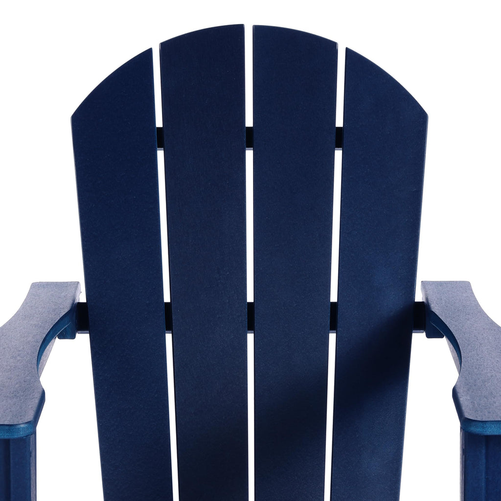 Navy Blue Poly Adirondack Chair Set of 2 W2095